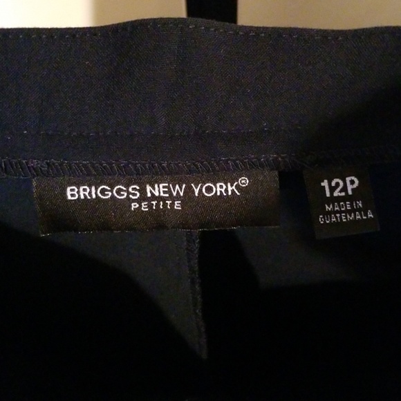 <BRIGGS NEW YORK> Dark Navy DRESS PANTS - Size 12P - Picture 2 of 5